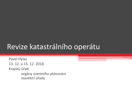 Revize katastrálního operátu