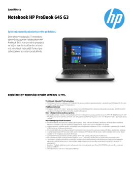Notebook HP ProBook 645 G3
