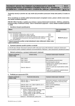 Technick&yacute; n&aacute;vod je vytvořen tak, aby mohlo b&yacute;t provedeno