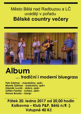 Bělské country večery - Album v pátek 20. ledna 2017