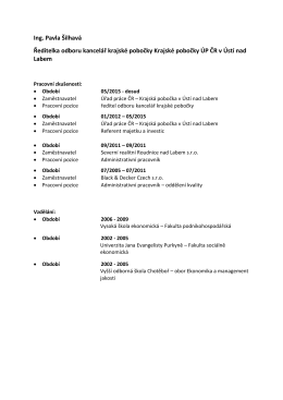 Ing. Pavla &Scaron;ilhav&aacute; Ředitelka odboru kancel&aacute;ř krajsk&eacute; pobočky