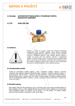 Návod - IVAR CS