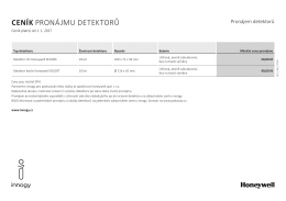 CENÍK PRONÁJMU DETEKTORŮ