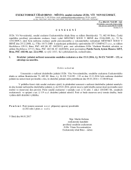 EXEKUTORSKÝ ÚŘAD BRNO – MĚSTO, soudní exekutor JUDr. VÍT