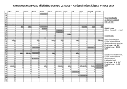 Harmonogram svozu 2017