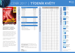 CENÍK 2017 | TÝDENÍK KVĚTY