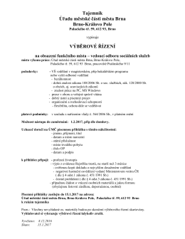 vedoucí odboru sociálních služeb