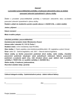 Žádost o pracovnělékařskou prohlídkuPDF