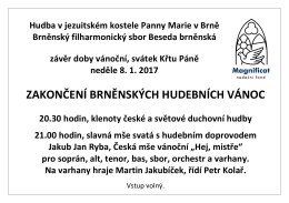 pozváka na zakončení br. hudebních vánoc, 8. 1