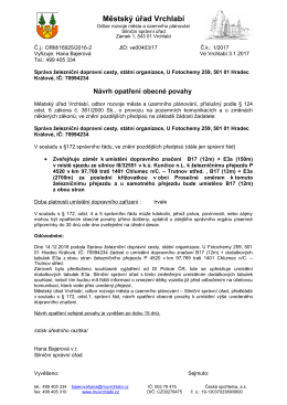 Návrh opatření obecné povahy
