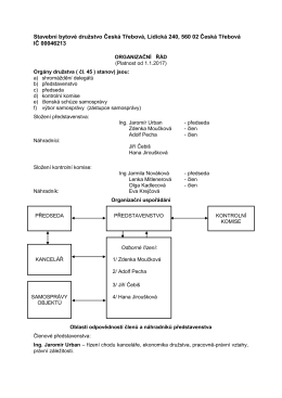 Organizační řád družstva od 2017