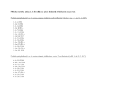 Příloha rozvrhu práce č. 1: Rozdělení spisů dočasně přiděleným