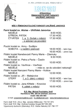 zpravodaj-farnosti-leden-2017 - Ř&iacute;mskokatolick&aacute; farnost Uhl&iacute;řsk&eacute;