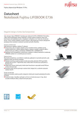 Datasheet Notebook Fujitsu LIFEBOOK E736