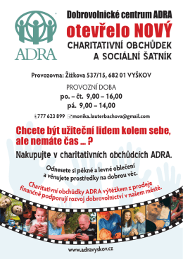 Plakat obchůdek Vyškov