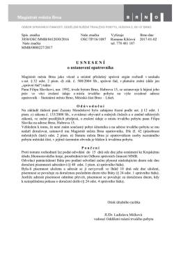 USNESEN Í o ustanovení opatrovníka