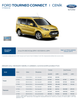 ford tourneo connect i cen&iacute;k