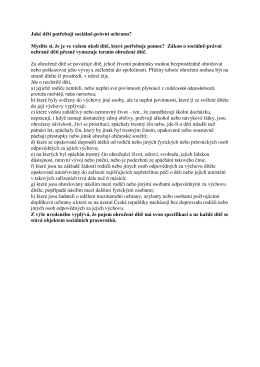 Ohrožené dítě úprava