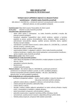 Oznámení - Obec Dolní Lutyně