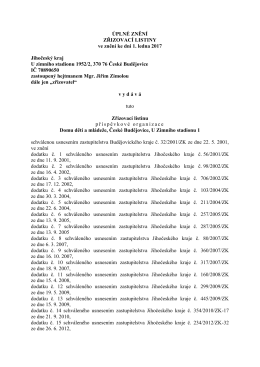 Zřizovací listina - DDM Č. Budějovice