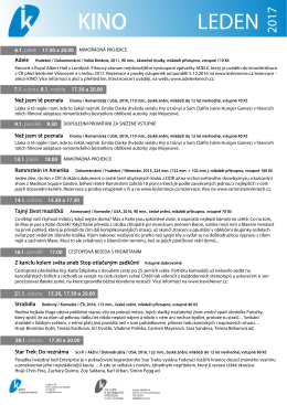 Program Městského kina - tištěný