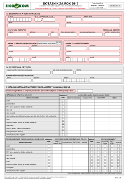 Dotazník 2015 - Eko-kom