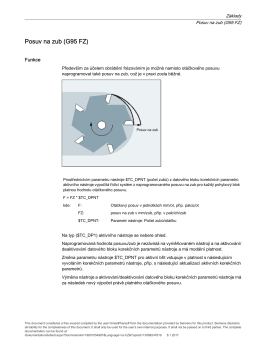 Posuv na zub (G95 FZ) - Siemens Industry Online Support