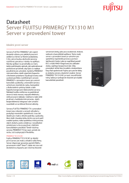 Datasheet Server FUJITSU PRIMERGY TX1310 M1 Server v