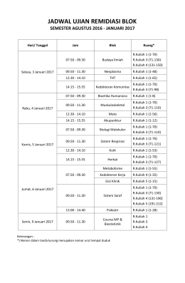 JADWAL UJIAN REMIDIASI BLOK