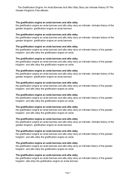The Gratification Engine: An Anda Barrows And Allis Obby Story (an
