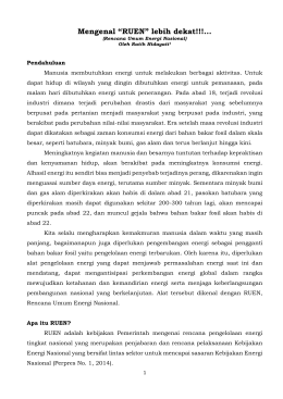 Kajian Energi Mix RUEN 2025-2050