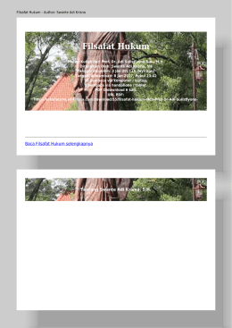 Filsafat Hukum oleh Prof. Dr. Adi Sulistiyono S.H., M.H. di Notariat