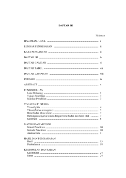 DAFTAR ISI Halaman HALAMAN JUDUL i LEMBAR