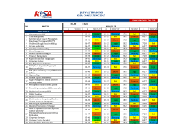 JADWAL TRAINING KISA CONSULTING 2017