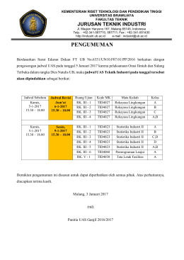 PENGUMUMAN - Universitas Brawijaya