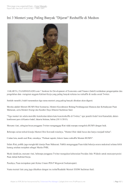 Ini 3 Menteri yang Paling Banyak "Dijerat" Reshuffle