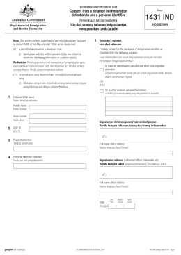 1431 - Biometric Identification Test Consent from a detainee in