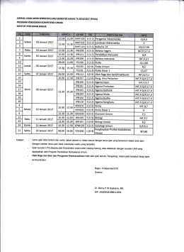 Jadwal UAS 1