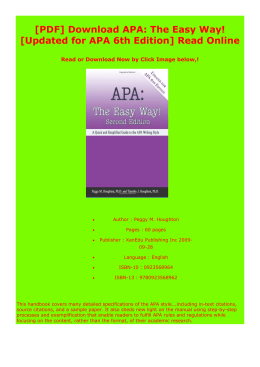 APA: The Easy Way! [Updated for