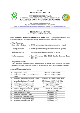bab ii. pengumuman kontes departemen kesehatan ri direktorat