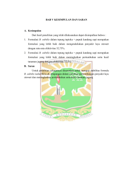 BAB V KESIMPULAN DAN SARAN A. Kesimpulan Dari hasil