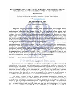 the implementation of group counseling with decision making