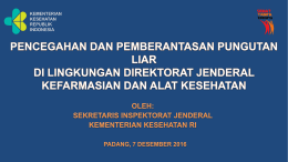 penerapan perpres 87 tahun 2016 tentang saber pungutan liar di