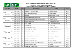 jadwal ujian akhir semester genap 2015/2016 program magister