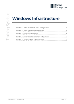 Microsoft Windows Infrastructure