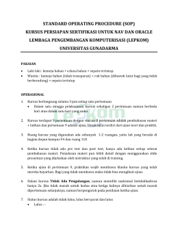 standard operating procedure (sop)