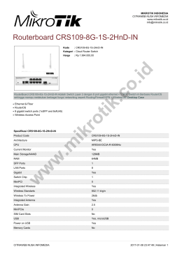 brosur - Mikrotik Indonesia