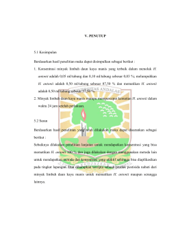 V. PENUTUP 5.1 Kesimpulan Berdasarkan hasil penelitian maka