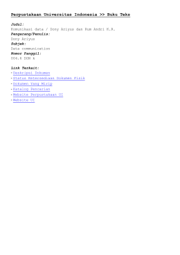 Komunikasi data / Dony Ariyus dan Rum Andri KR