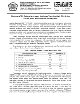 Keterangan Pers - Kementerian Keuangan RI
